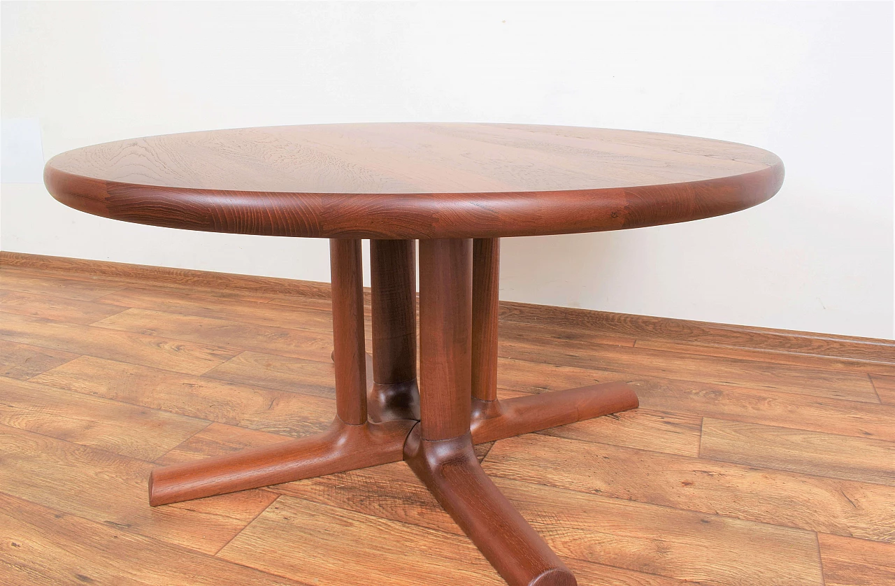 Round solid teak coffee table by Dyrlund, 1970s 6