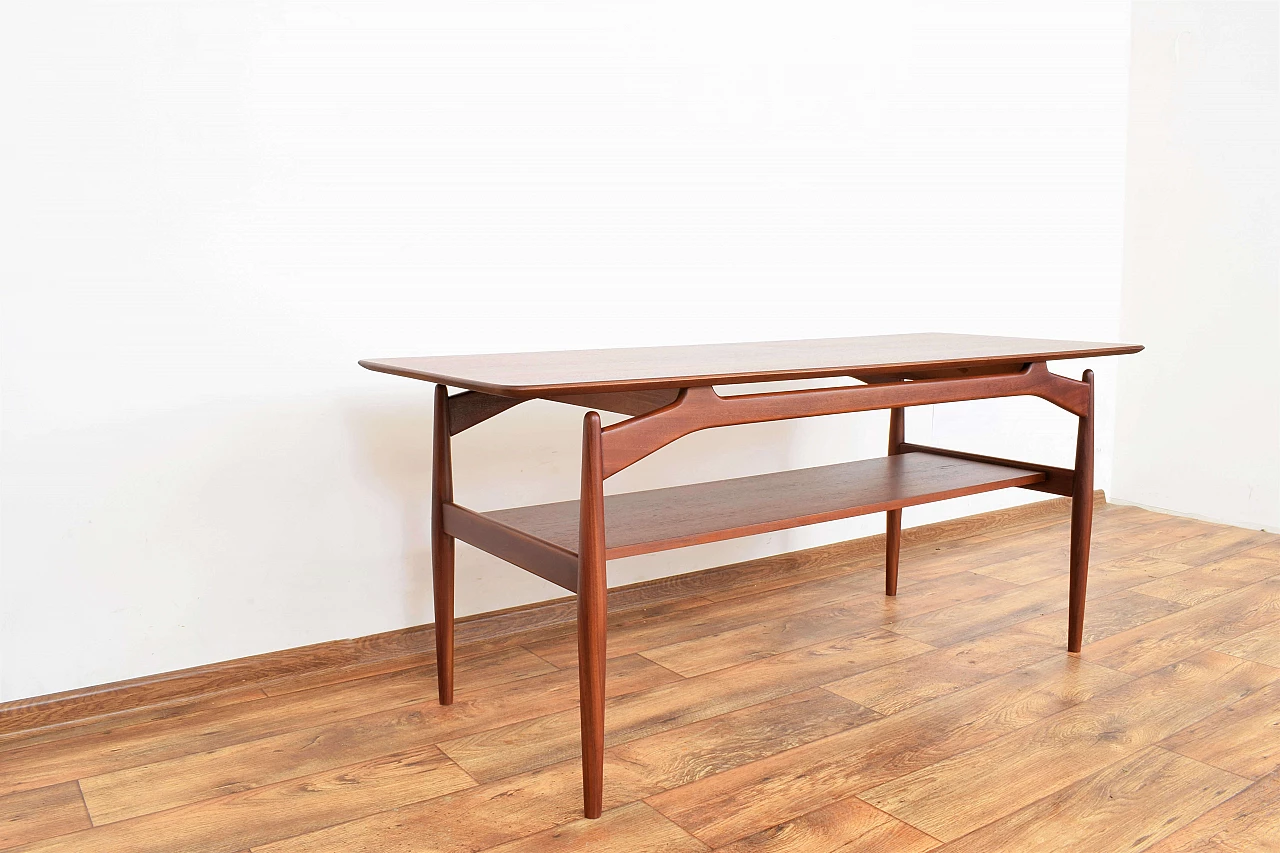 Danish teak double-shelf coffee table, 1960s 5