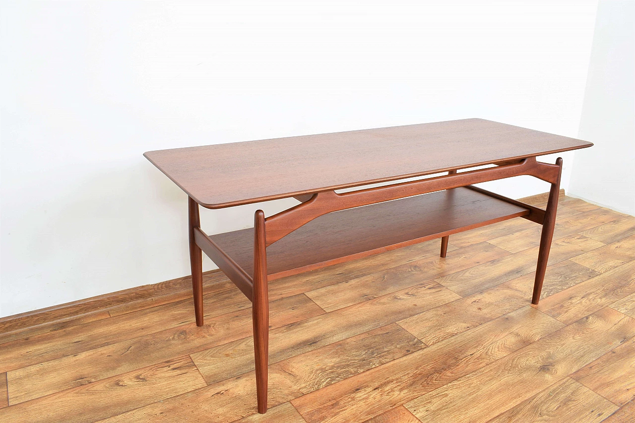 Danish teak double-shelf coffee table, 1960s 8