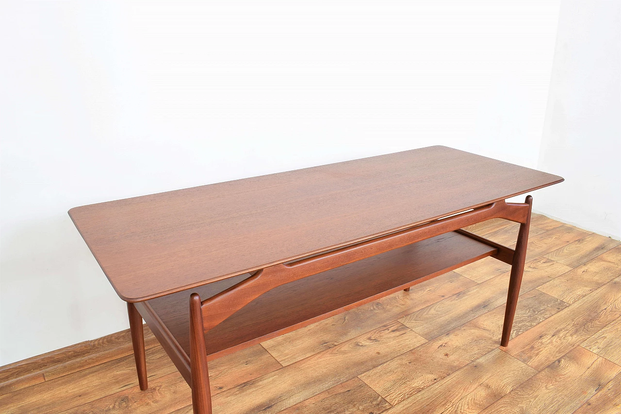Danish teak double-shelf coffee table, 1960s 9