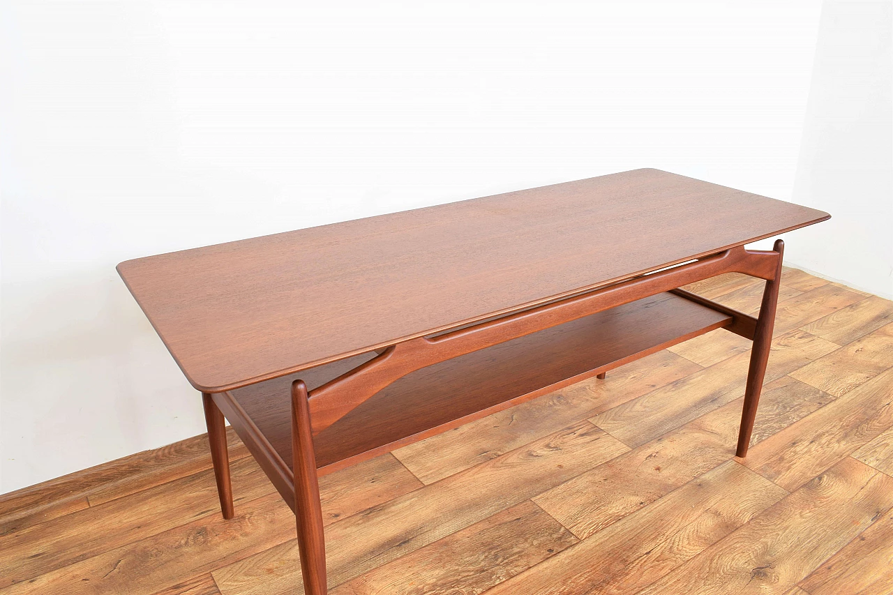 Danish teak double-shelf coffee table, 1960s 10