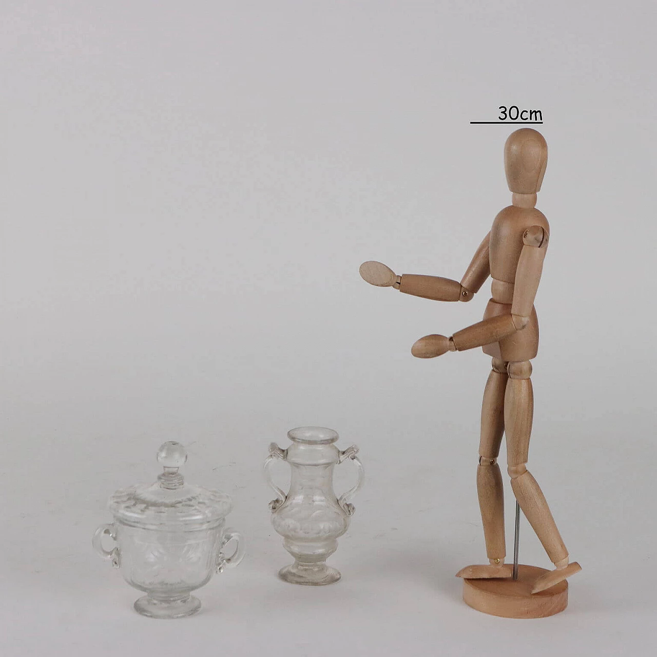 Coppa e vaso in vetro di Murano molato, '700 2