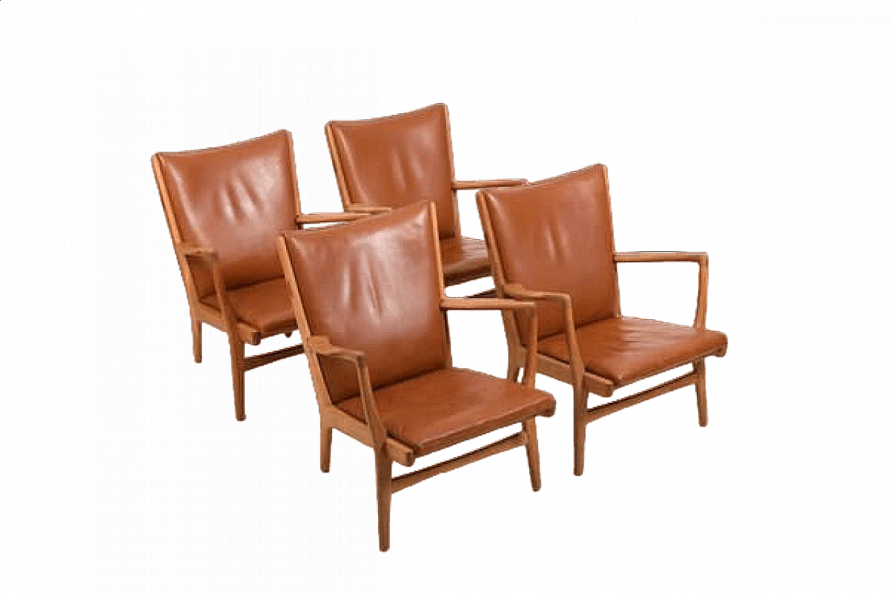 4 AP-16 armchairs by Hans J. Wegner for AP Stolen, 1950s 18