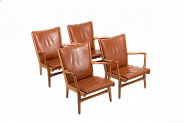4 AP-16 armchairs by Hans J. Wegner for AP Stolen, 1950s