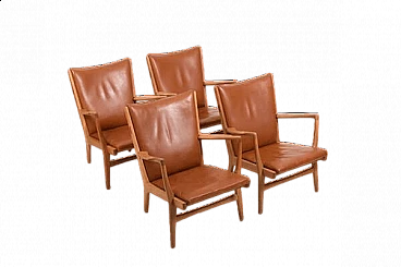 4 AP-16 armchairs by Hans J. Wegner for AP Stolen, 1950s
