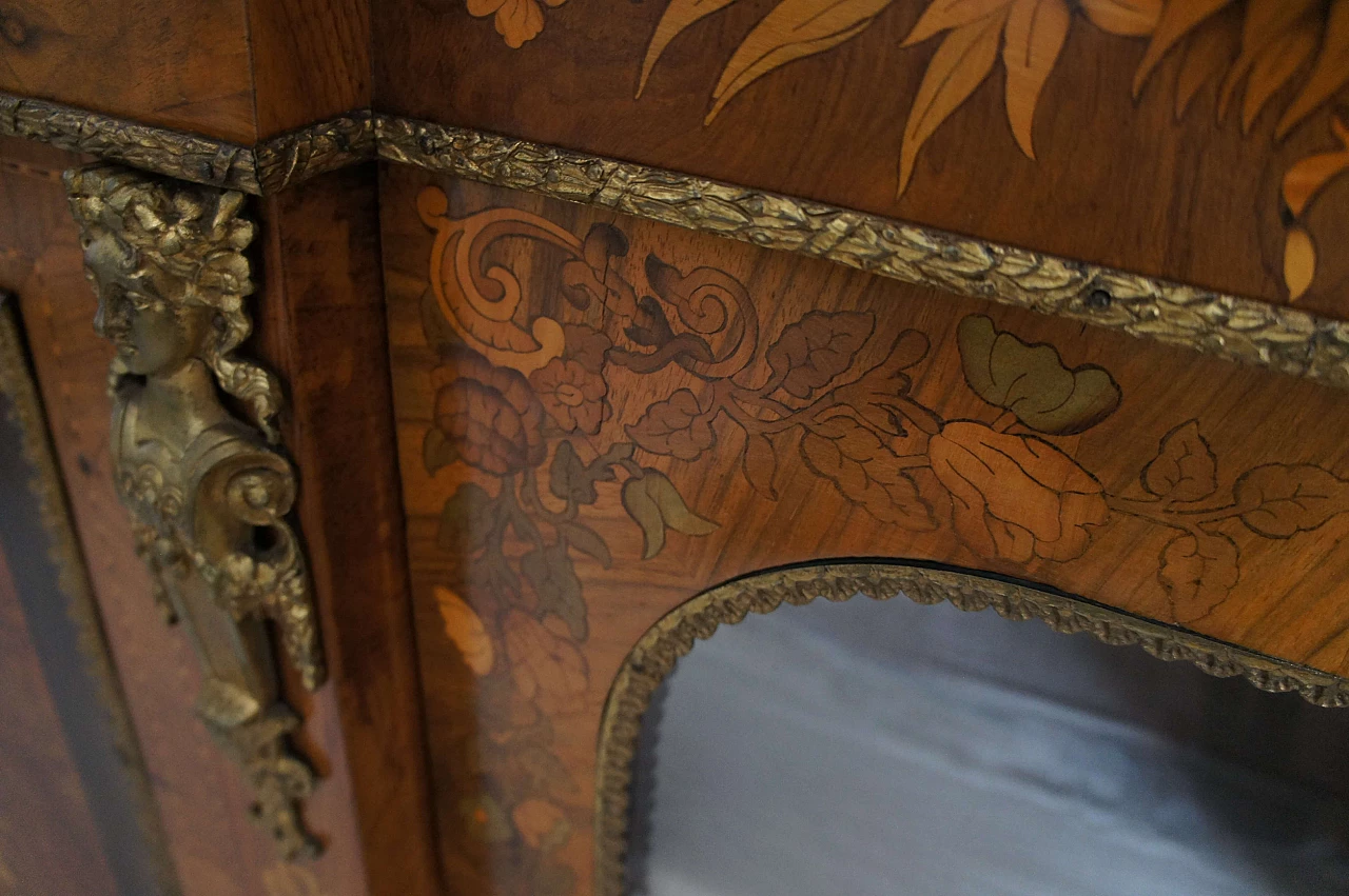French Boulle-style inlaid and paneled wood sideboard, mid-19th century 4