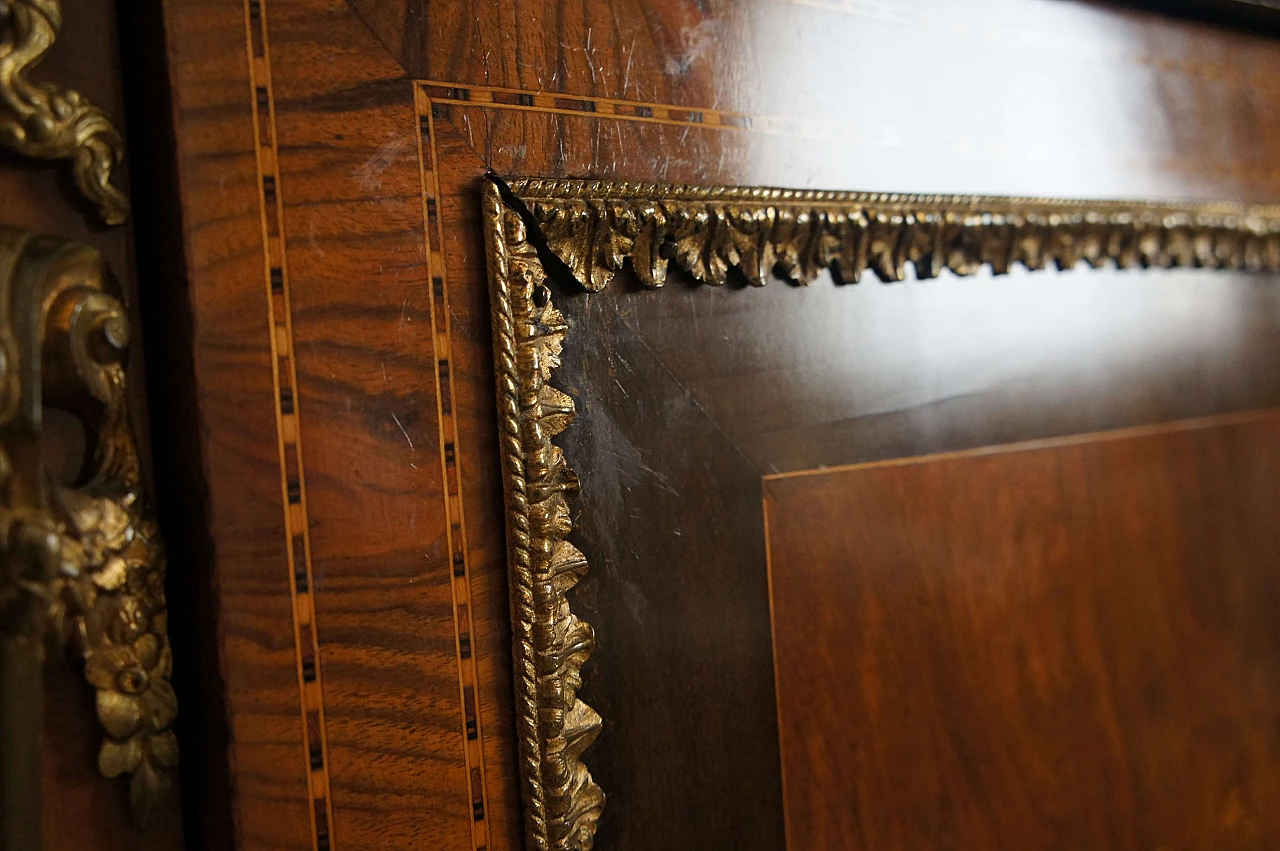 French Boulle-style inlaid and paneled wood sideboard, mid-19th century 7