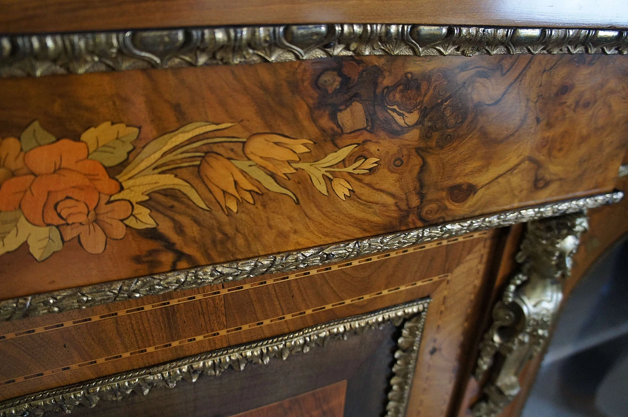 French Boulle-style inlaid and paneled wood sideboard, mid-19th century 8