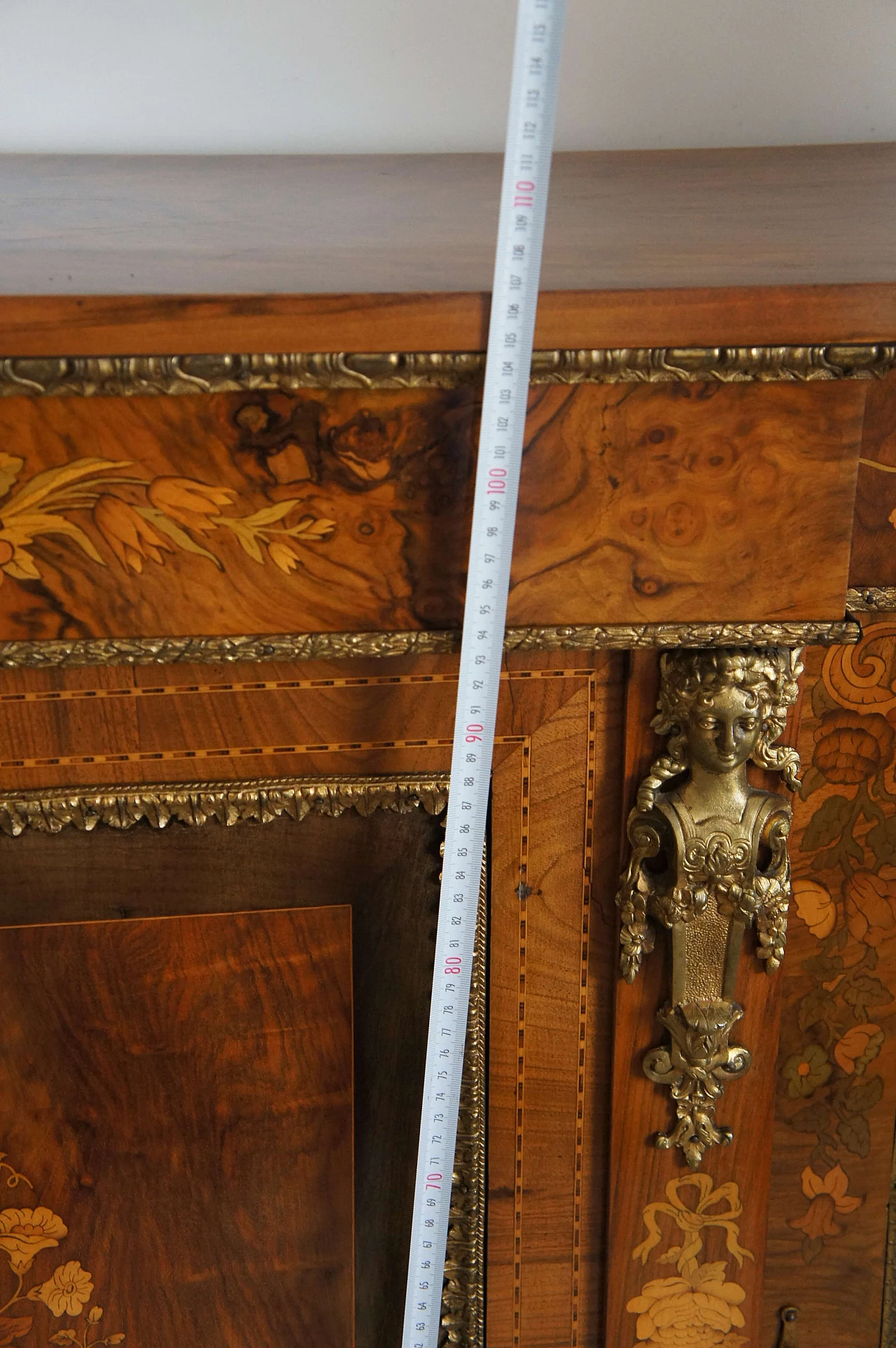 French Boulle-style inlaid and paneled wood sideboard, mid-19th century 12