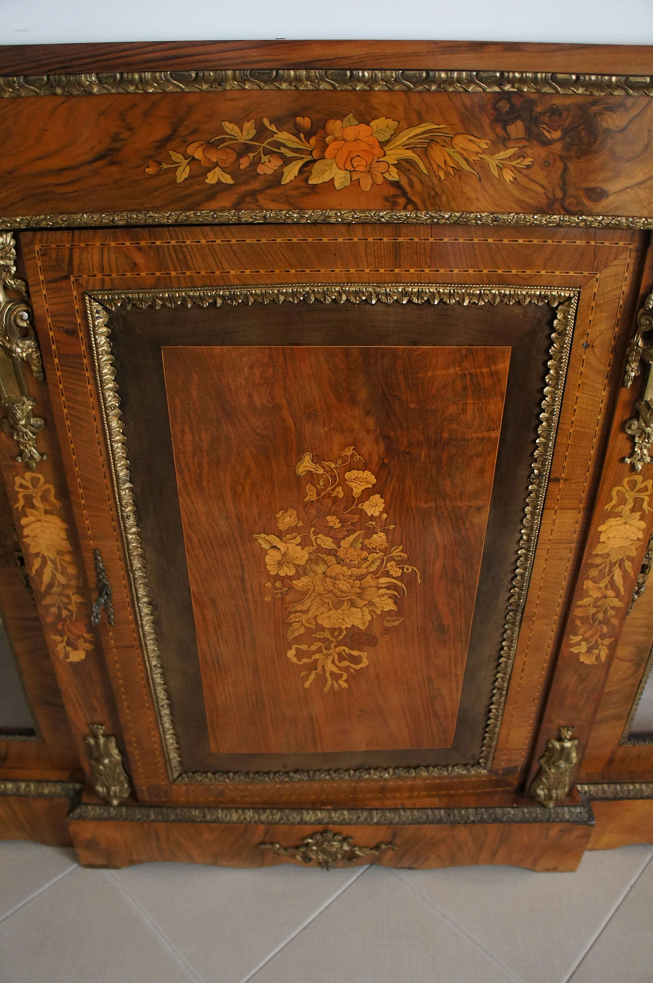 French Boulle-style inlaid and paneled wood sideboard, mid-19th century 22