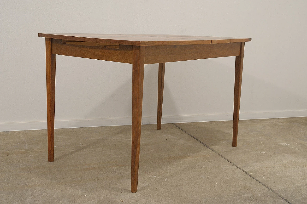 Czechoslovakian beech and walnut extendable table, 1970s 18