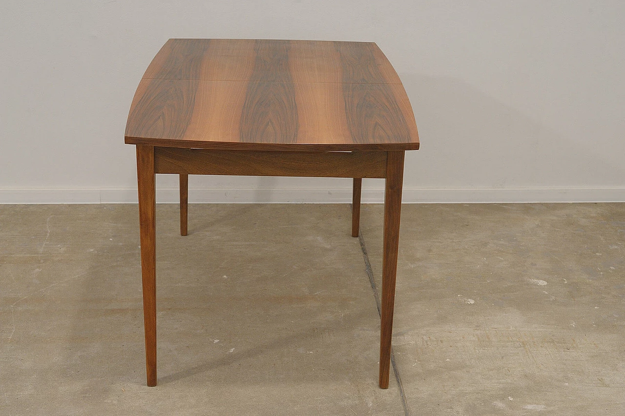 Czechoslovakian beech and walnut extendable table, 1970s 19