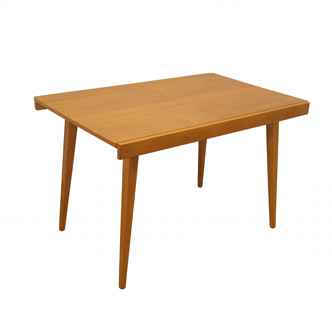 Folding ash and beech table by František Jirák for Tatra Nábytok, 1970s 1