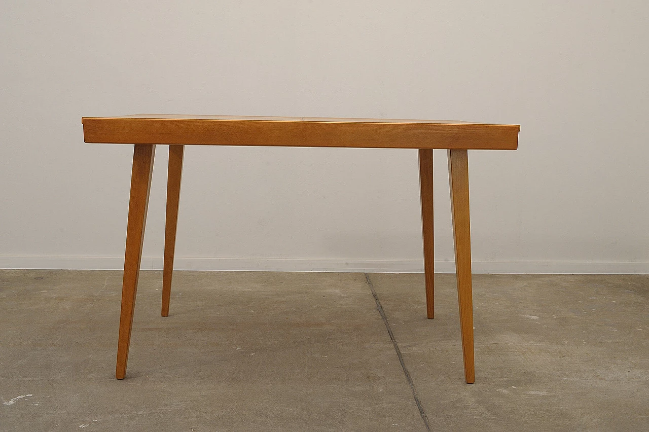 Folding ash and beech table by František Jirák for Tatra Nábytok, 1970s 3