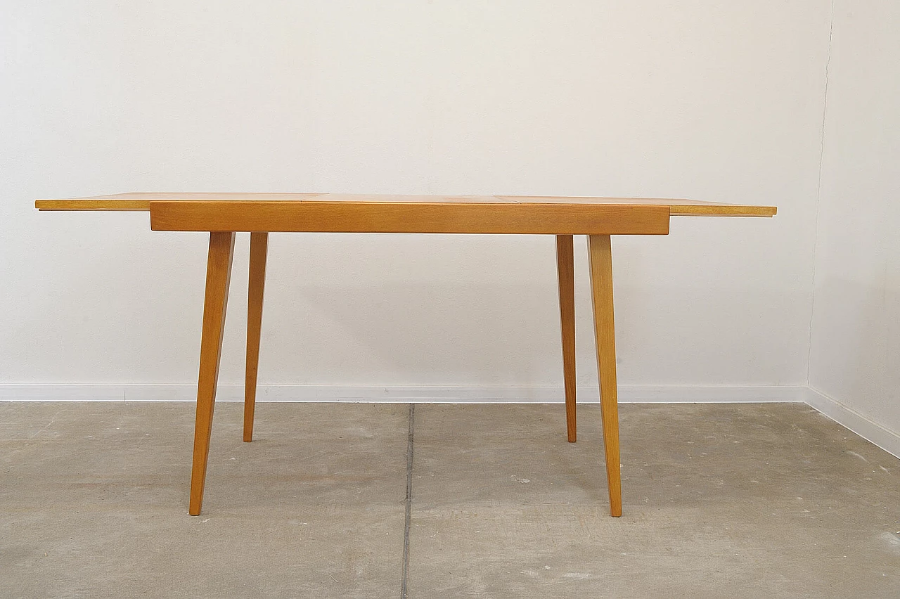 Folding ash and beech table by František Jirák for Tatra Nábytok, 1970s 13