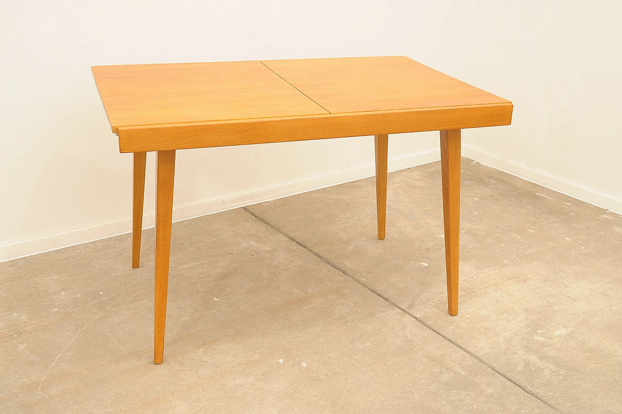 Folding ash and beech table by František Jirák for Tatra Nábytok, 1970s 20
