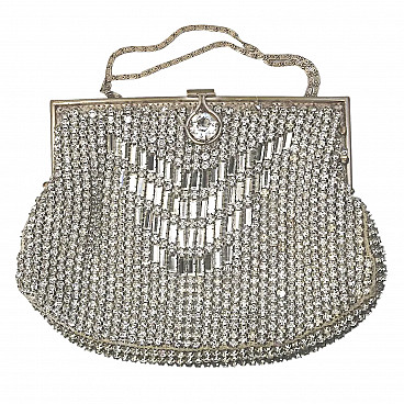 Art Deco paste/glass evening/cocktail/flapper bag, early 20th century