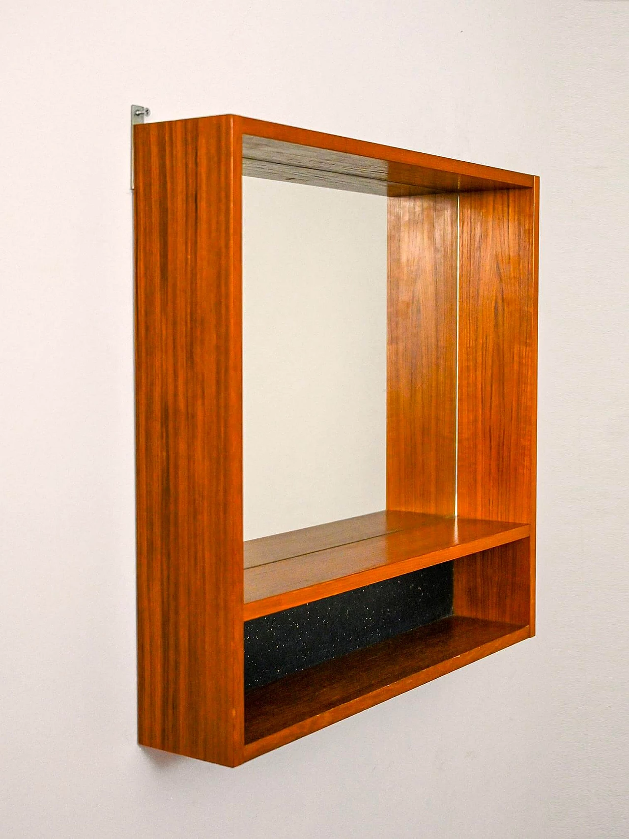 Teak mirror with shelf, 1960s 4