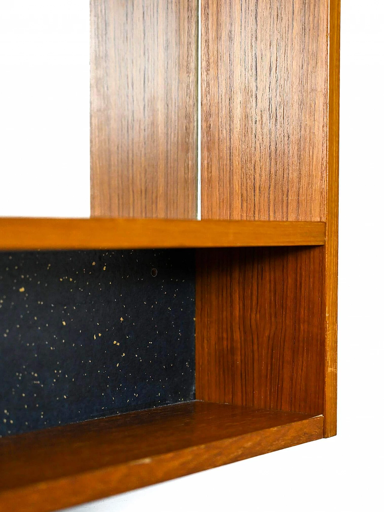 Specchio in teak con mensola, anni '60 5