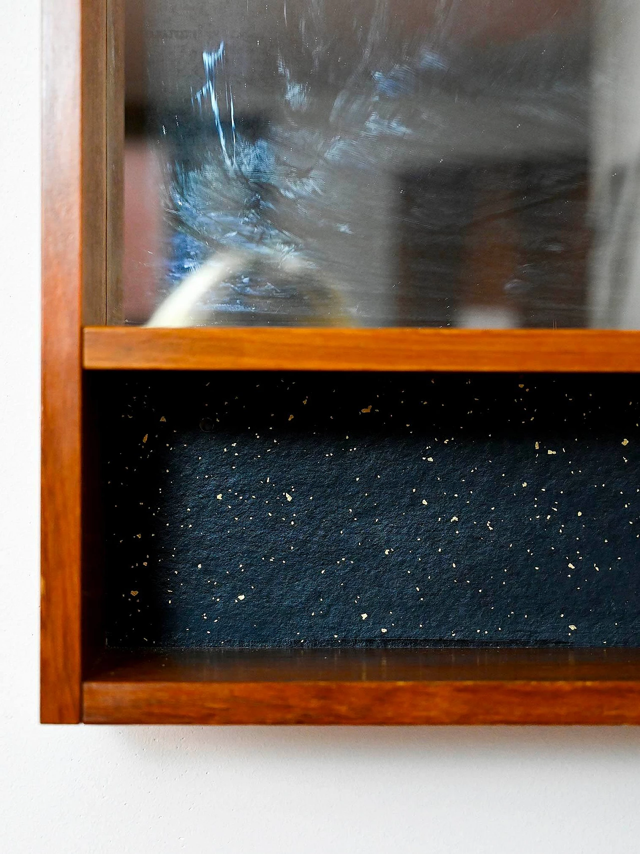 Specchio in teak con mensola, anni '60 7