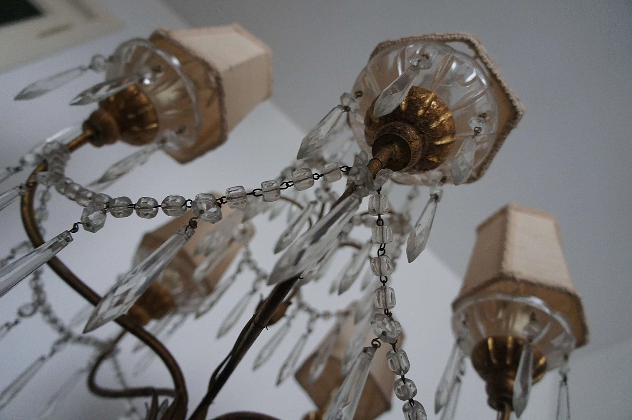 Wood table lamp with crystal elements 1