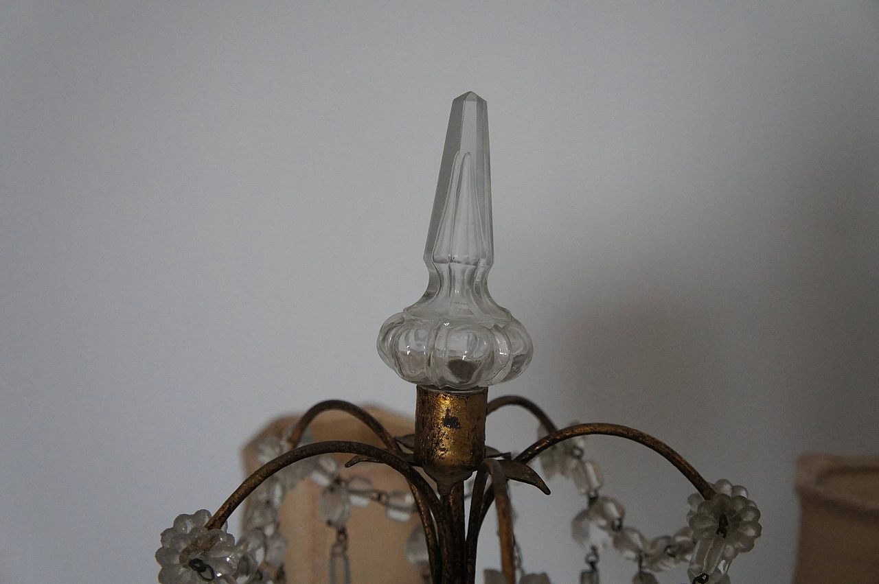Wood table lamp with crystal elements 4
