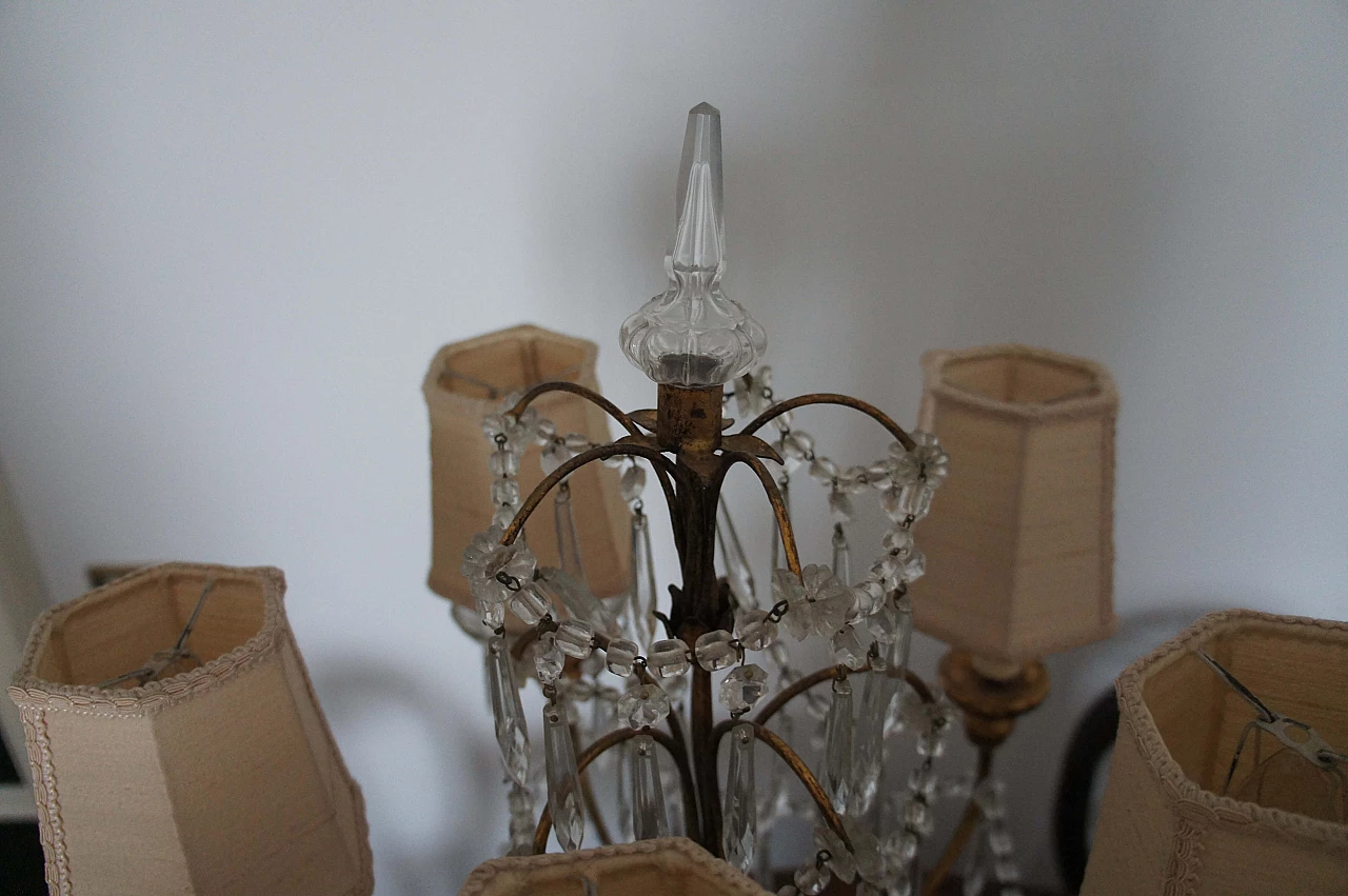 Wood table lamp with crystal elements 9
