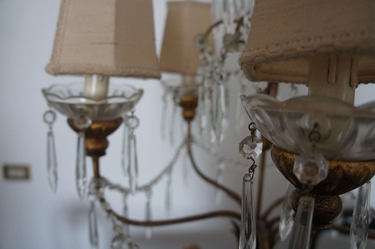 Wood table lamp with crystal elements 10