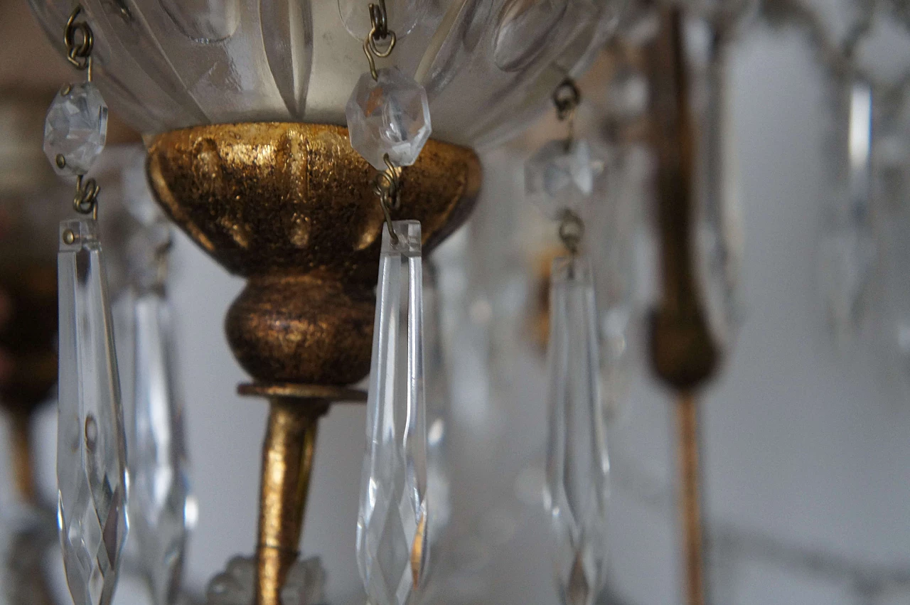 Wood table lamp with crystal elements 11