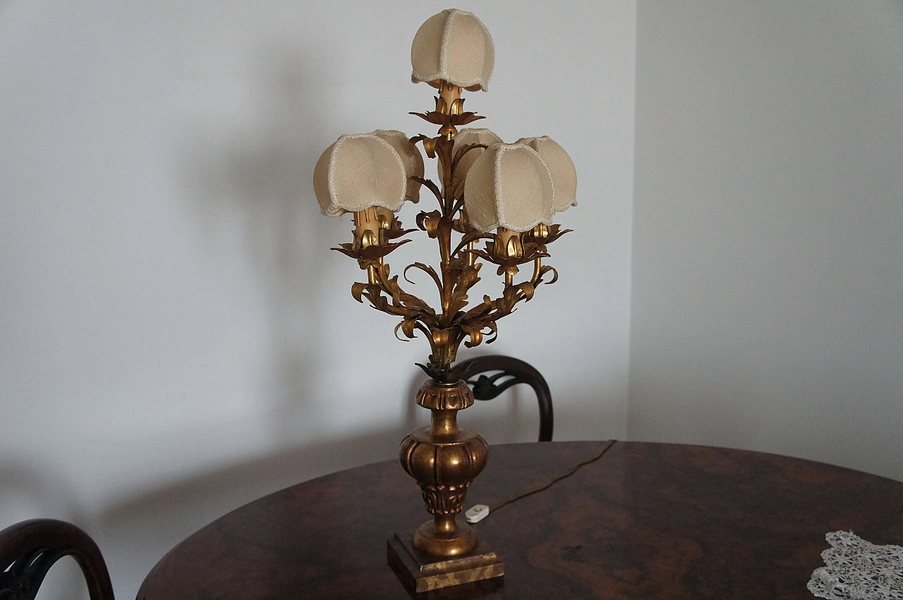 Table lamp decorated with gold leaf, 1920s 9