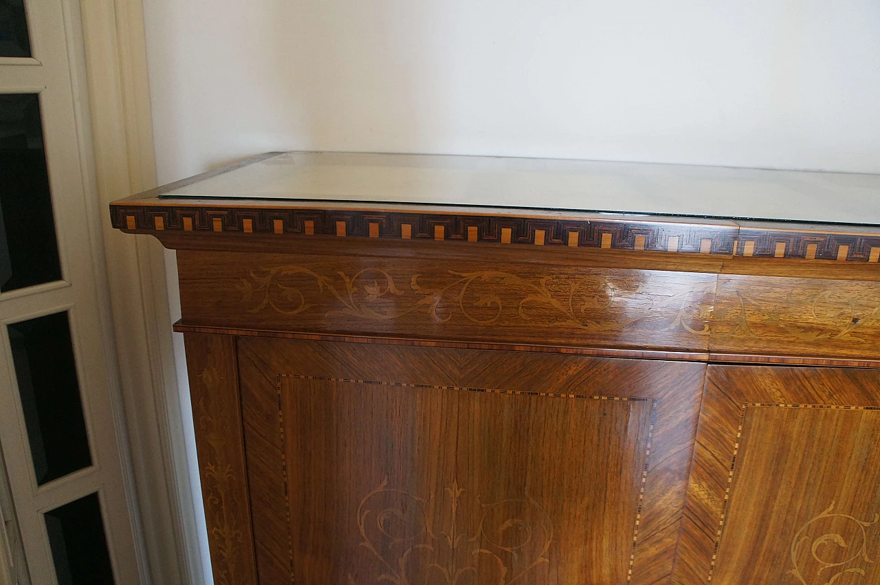 Walnut sideboard with bois de rose inlay, 1940s 2