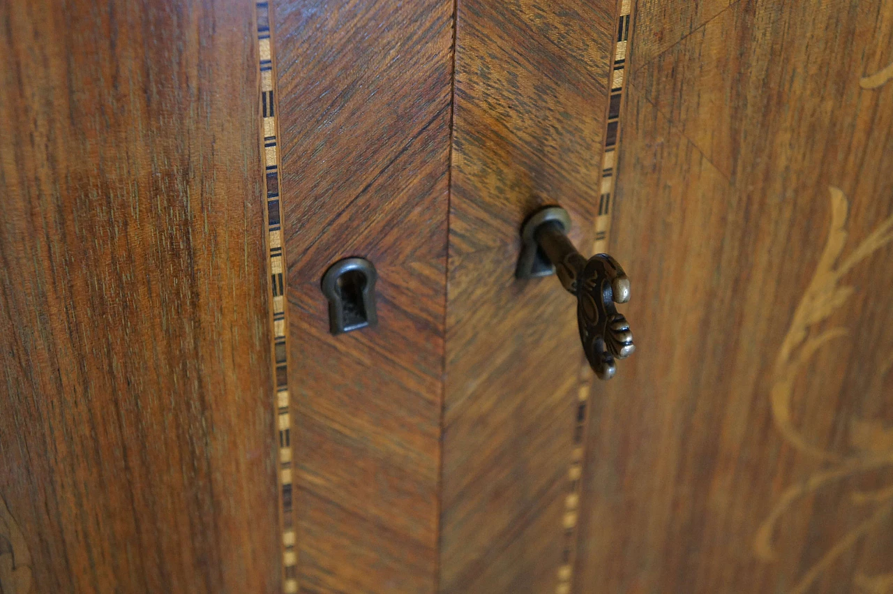 Walnut sideboard with bois de rose inlay, 1940s 10