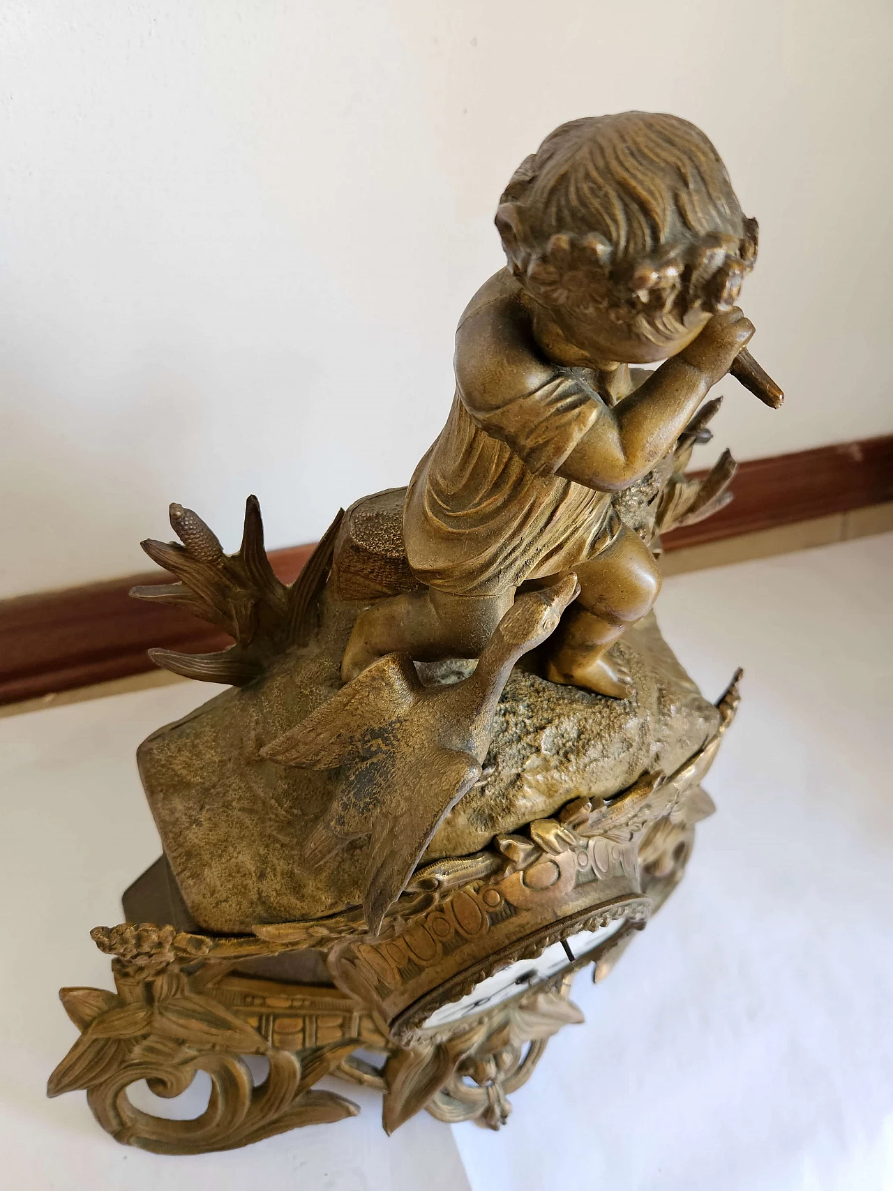 Gilded bronze Parigina table clock, 19th century 4