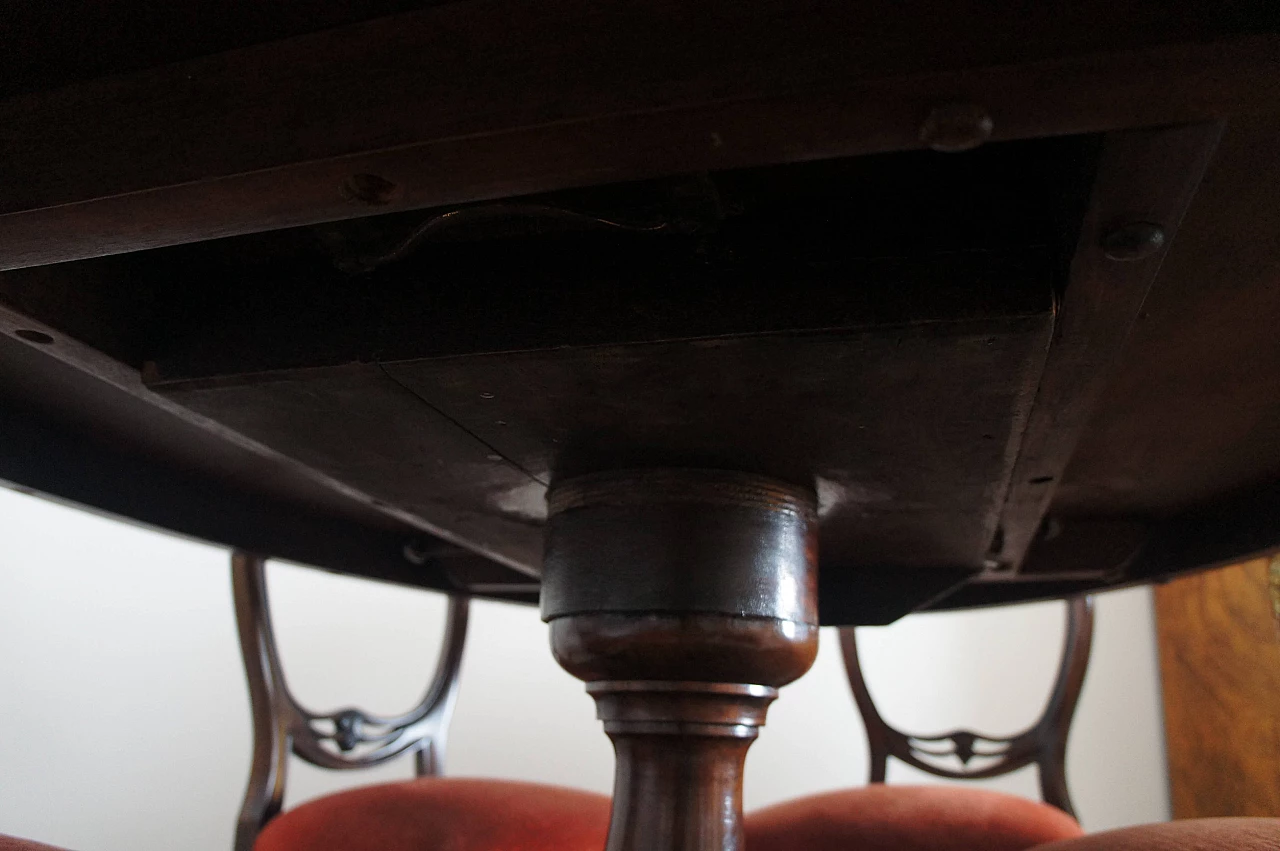 Oval Louis Philippe table in briarwood slabs, 19th century 4