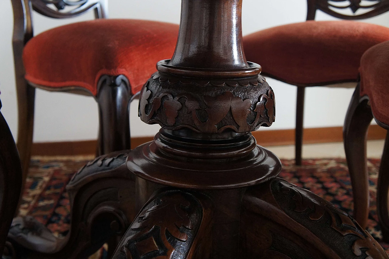 Oval Louis Philippe table in briarwood slabs, 19th century 5