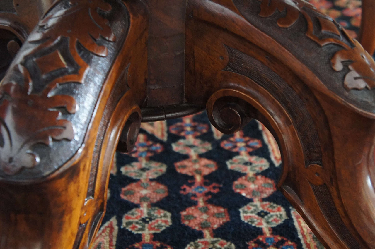 Oval Louis Philippe table in briarwood slabs, 19th century 6