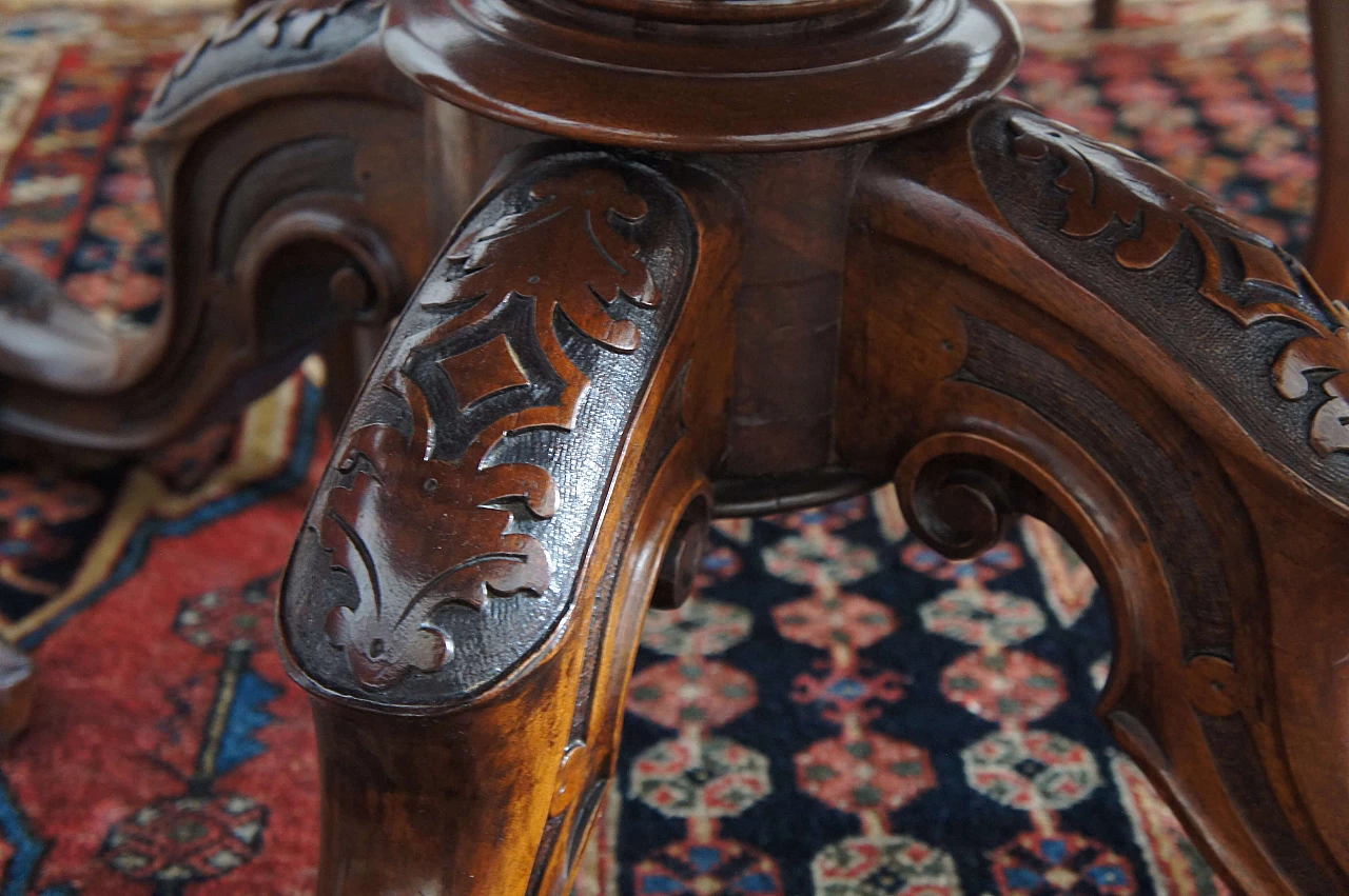 Oval Louis Philippe table in briarwood slabs, 19th century 9