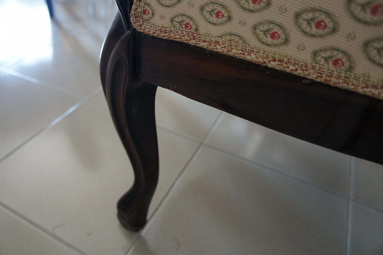 Pair of Louis Philippe style rosewood armchairs, 19th century 4