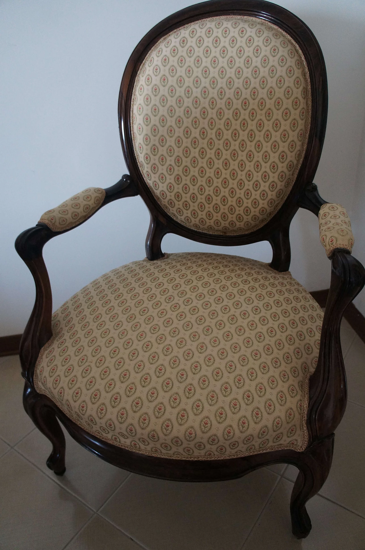 Pair of Louis Philippe style rosewood armchairs, 19th century 5