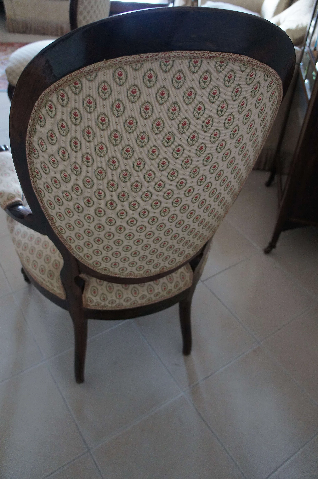 Pair of Louis Philippe style rosewood armchairs, 19th century 7