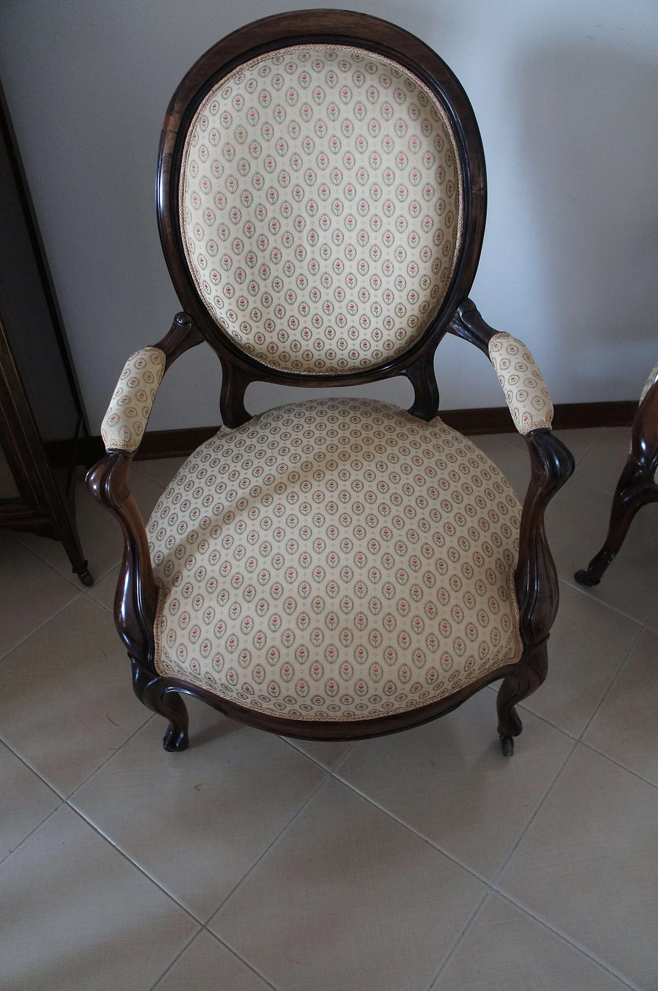 Pair of Louis Philippe style rosewood armchairs, 19th century 9