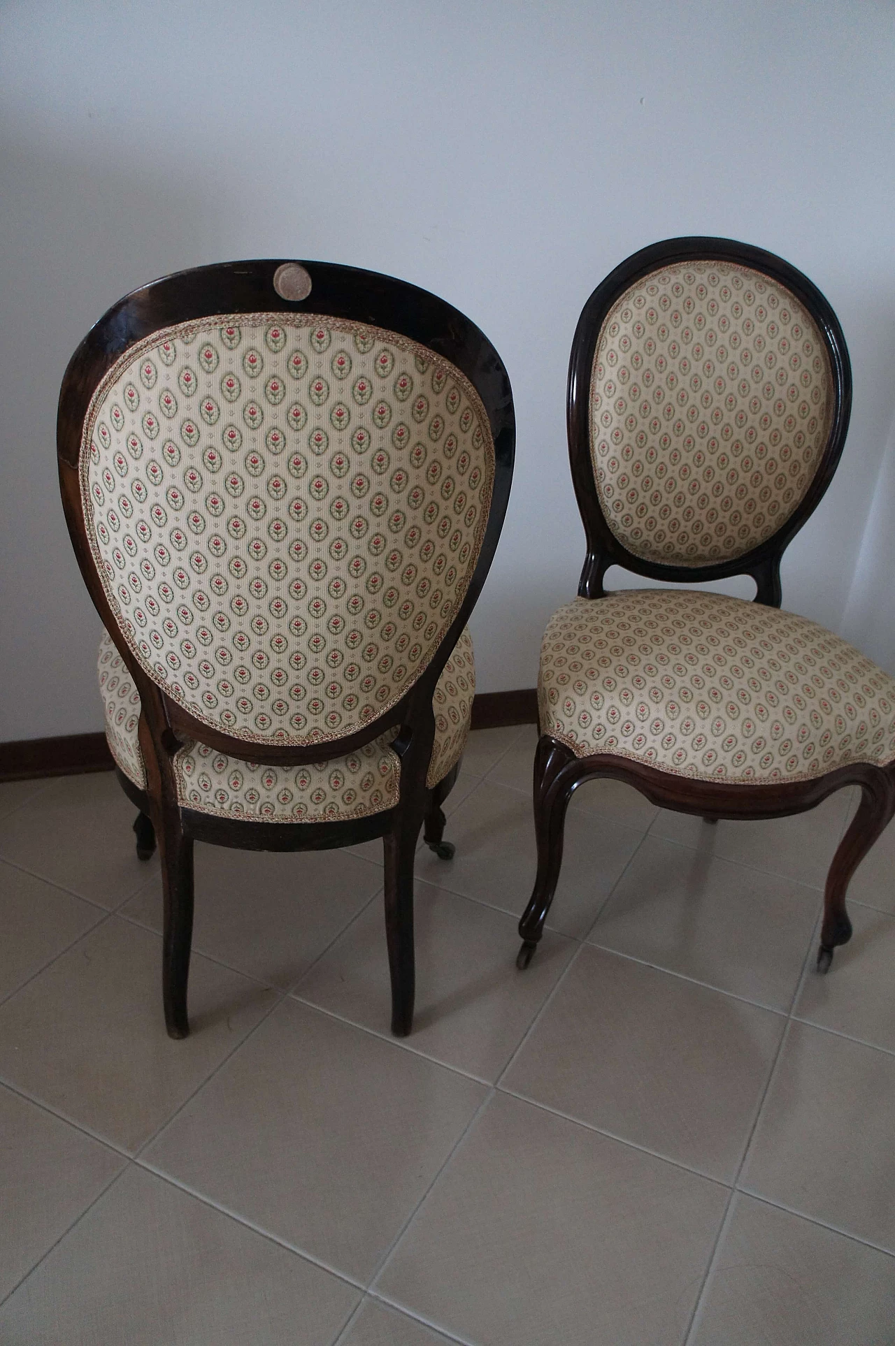Pair of rosewood chairs in Louis Philippe style, 19th century 1