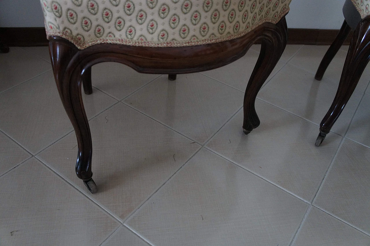 Pair of rosewood chairs in Louis Philippe style, 19th century 3