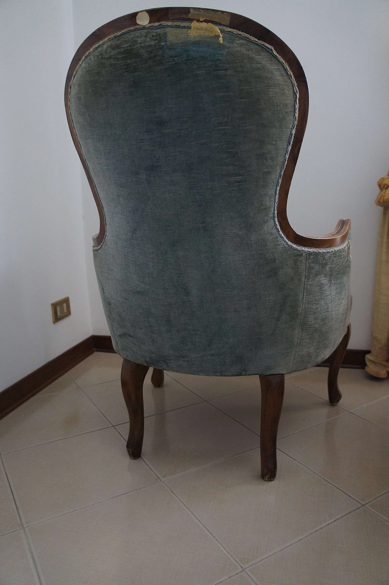 Louis Philippe style mahogany armchair, late 19th century 3