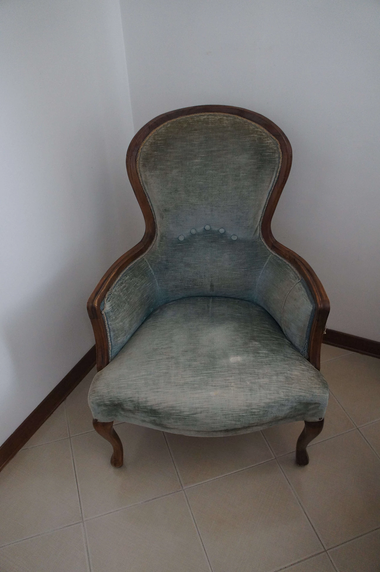 Louis Philippe style mahogany armchair, late 19th century 7