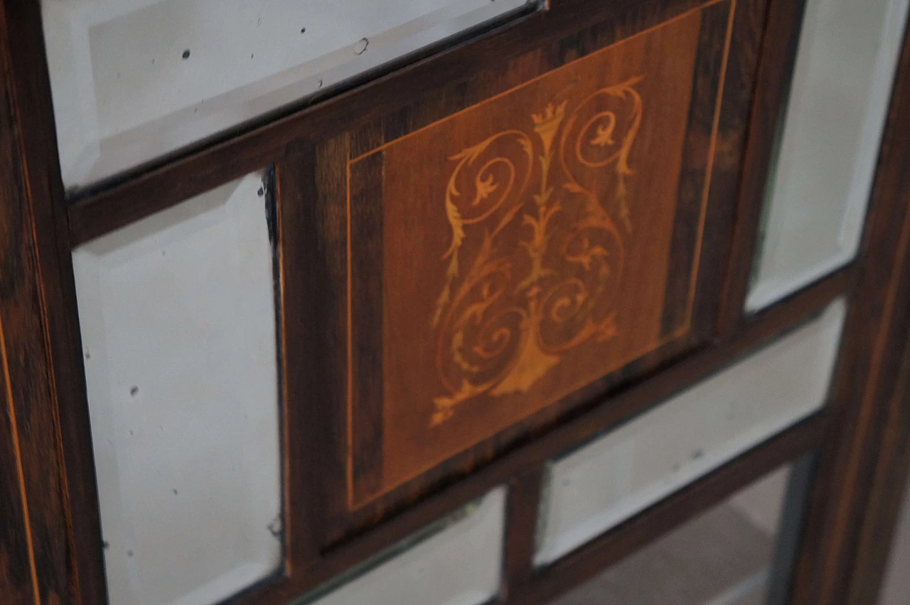 English Edwardian sideboard with display case, late 19th century 1