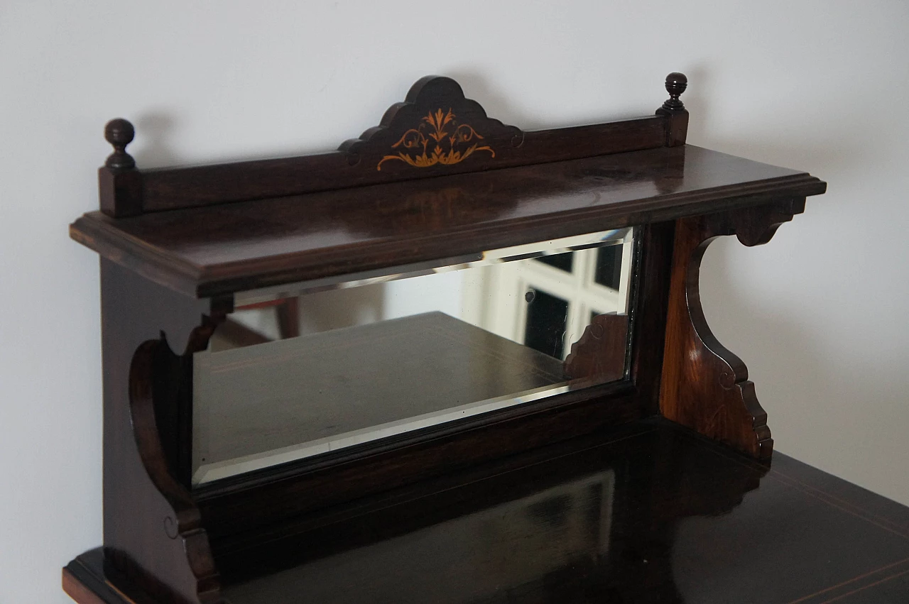 English Edwardian sideboard with display case, late 19th century 5