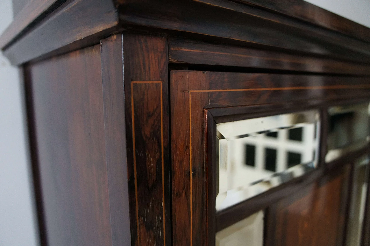 English Edwardian sideboard with display case, late 19th century 10
