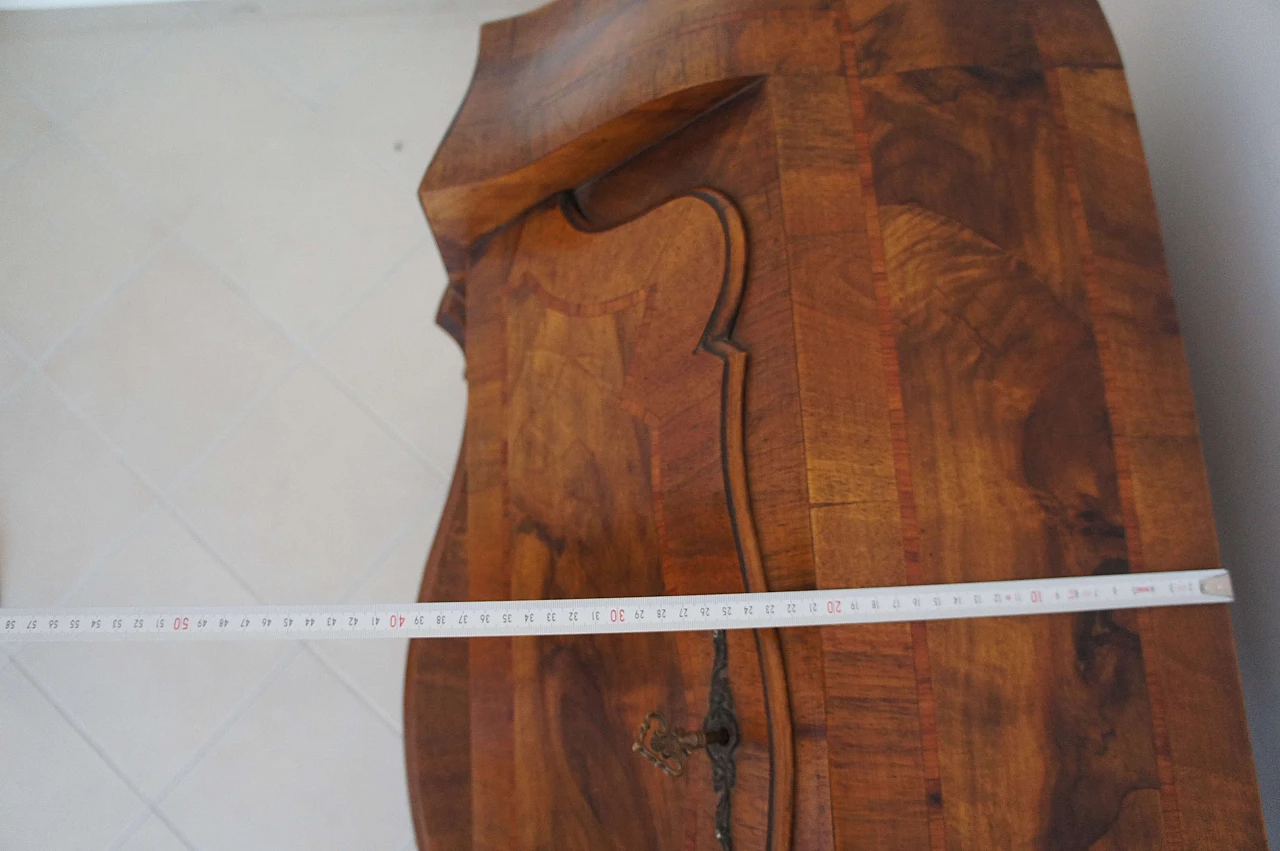 Walnut secretaire Bureau, late 19th century 1