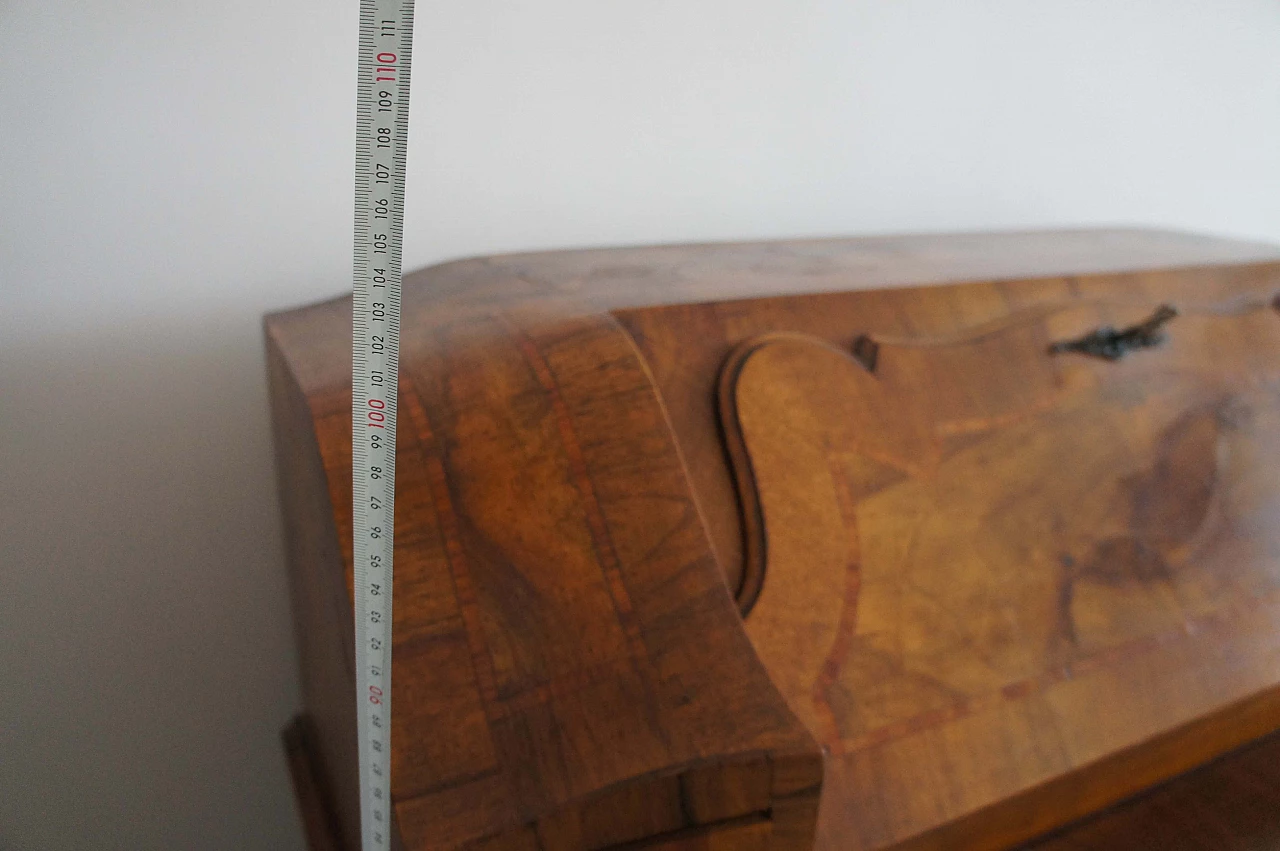 Walnut secretaire Bureau, late 19th century 2